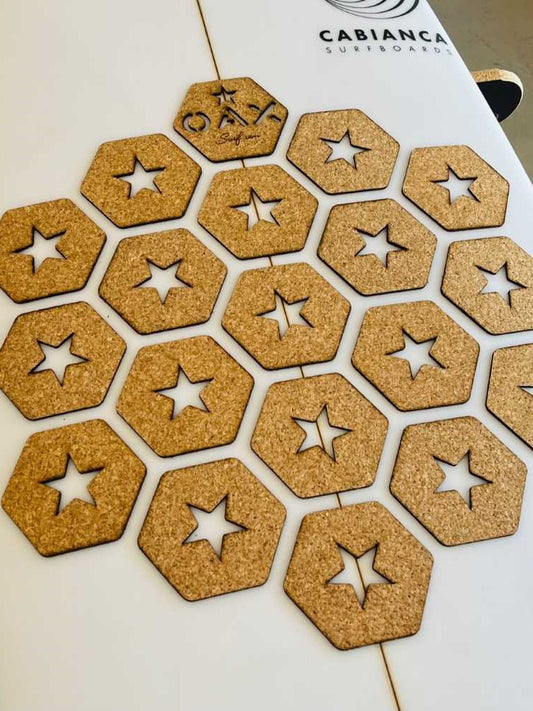 Grip OAX HEXASTAR, motif hexagonal en liège aggloméré