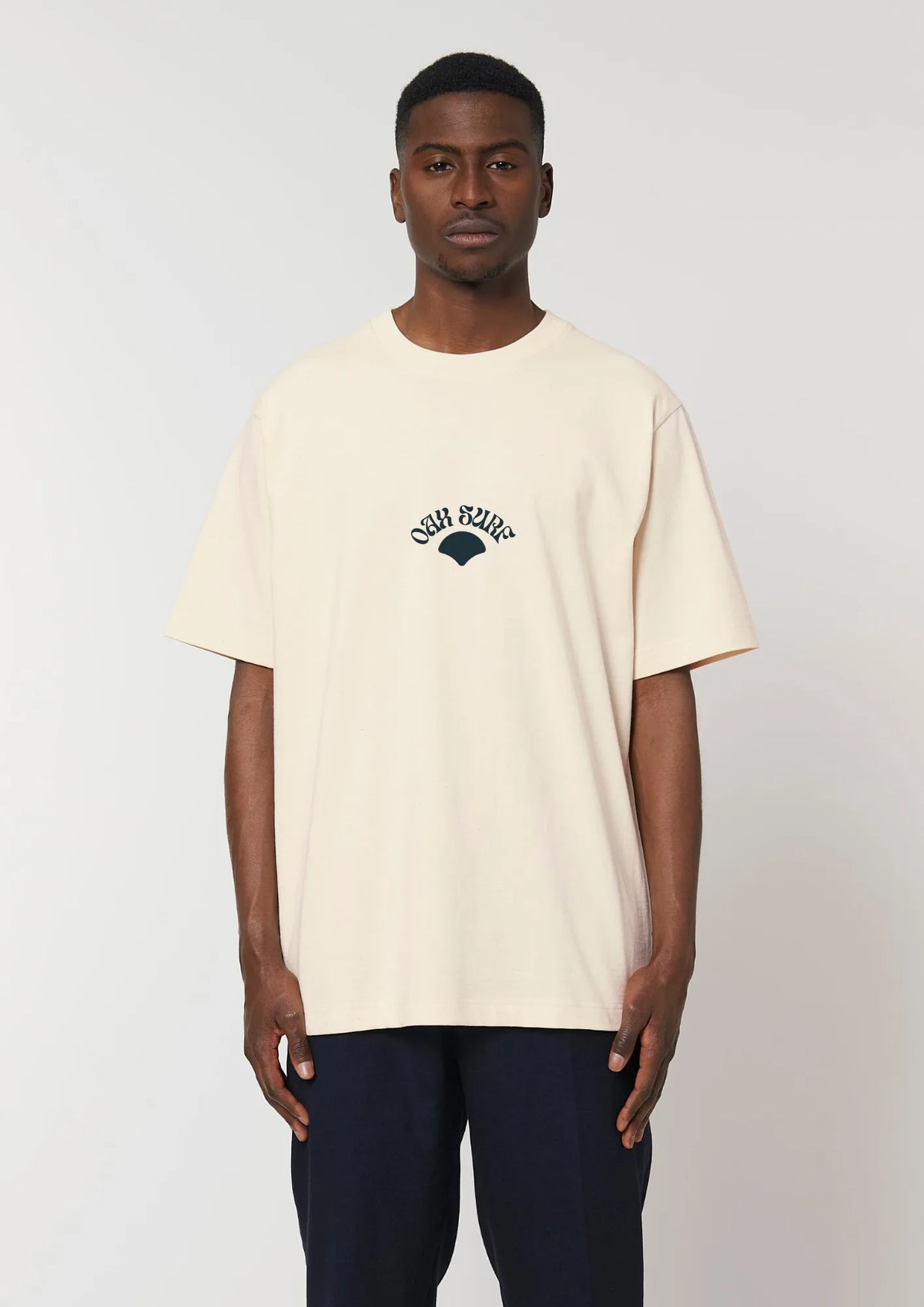 T-shirt OAX en coton biologique, coloris Natural Raw (écru), face, vue 3
